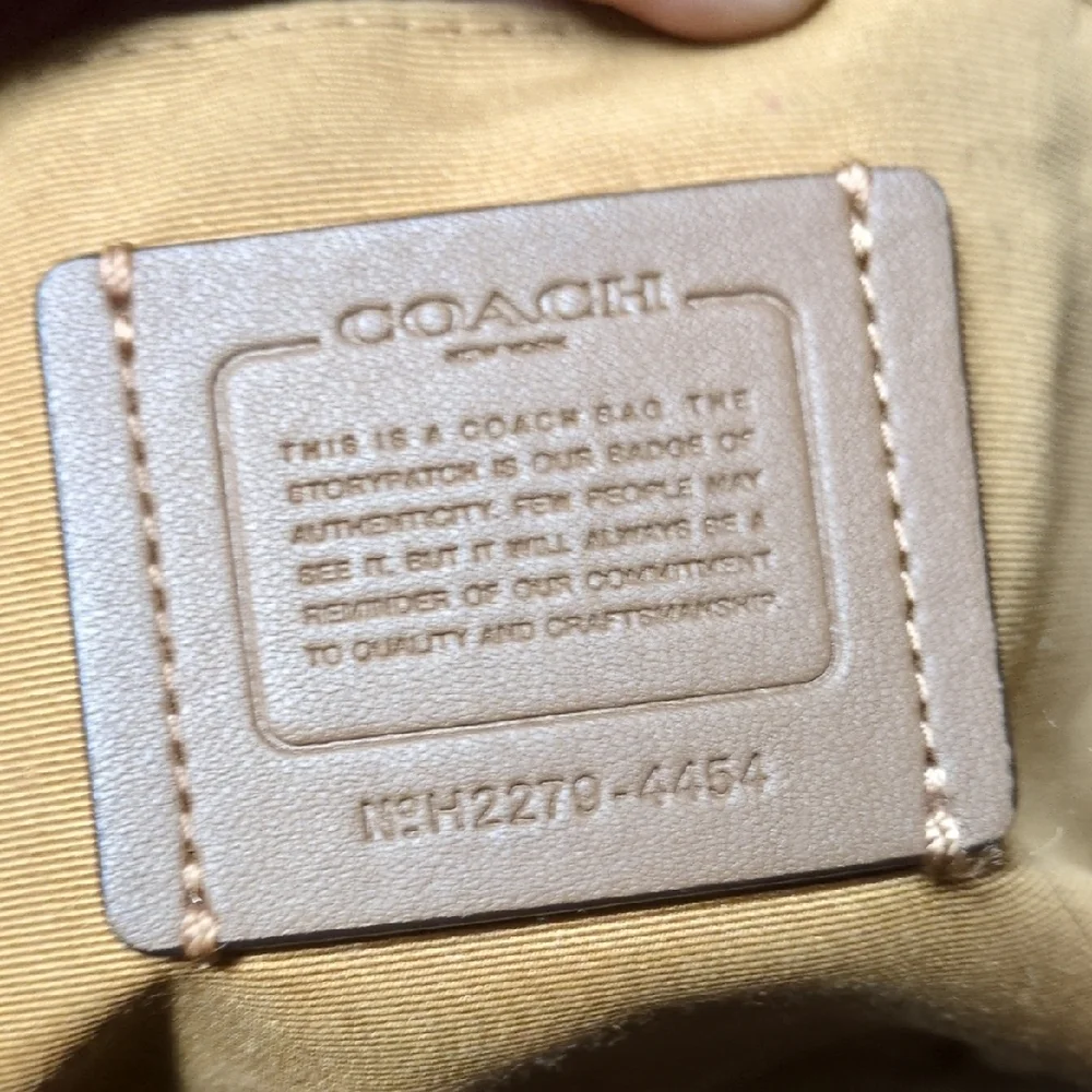 Coach Cream Pebbled Leather Tote - Picture 4 of 4